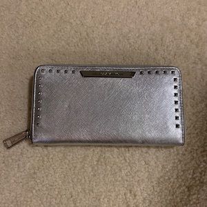 Rebecca Minkoff Silver Zip Wallet